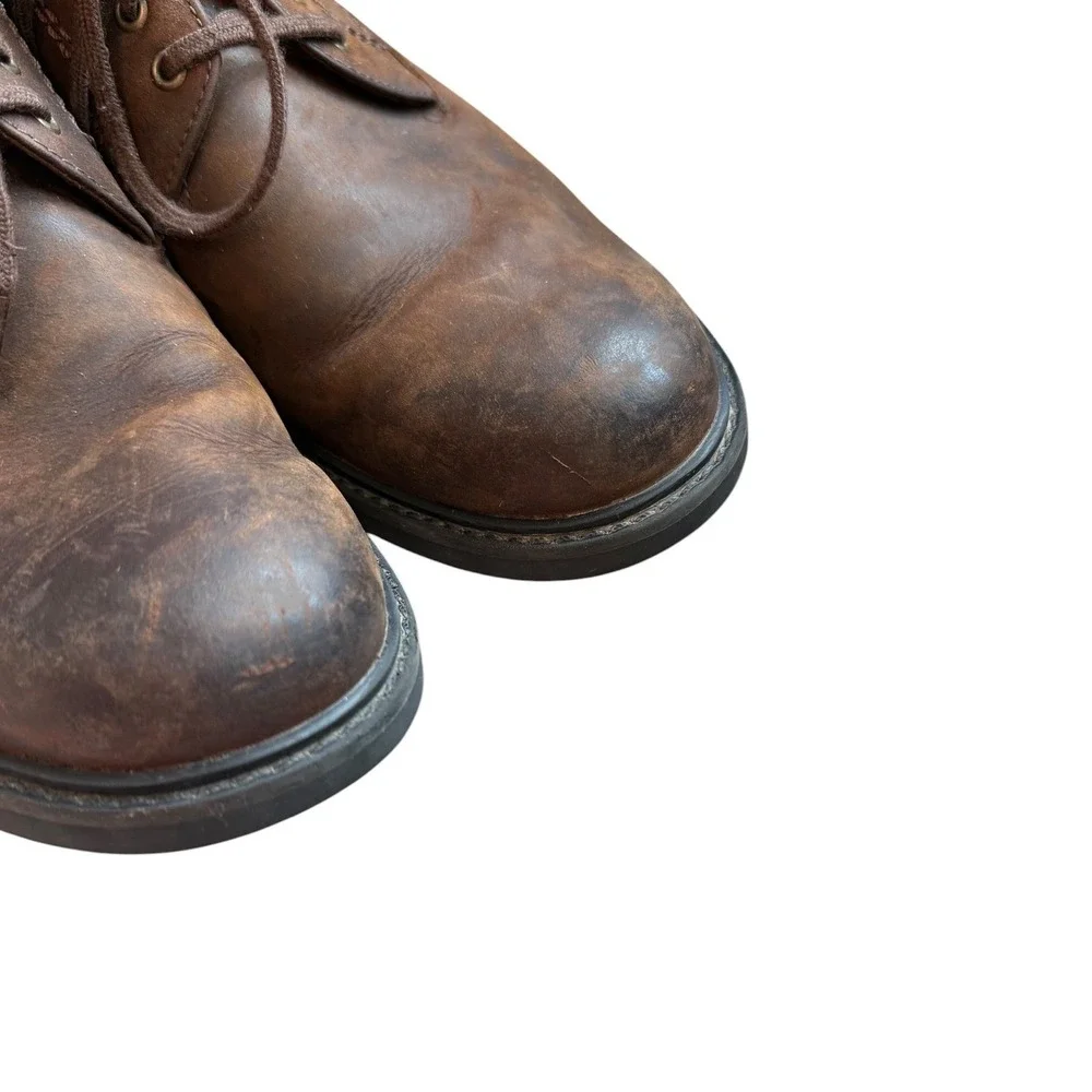 Timberland 56583 Oxford Shoes Mens 7.5 Brown Leather Waterproof Casual Derby
